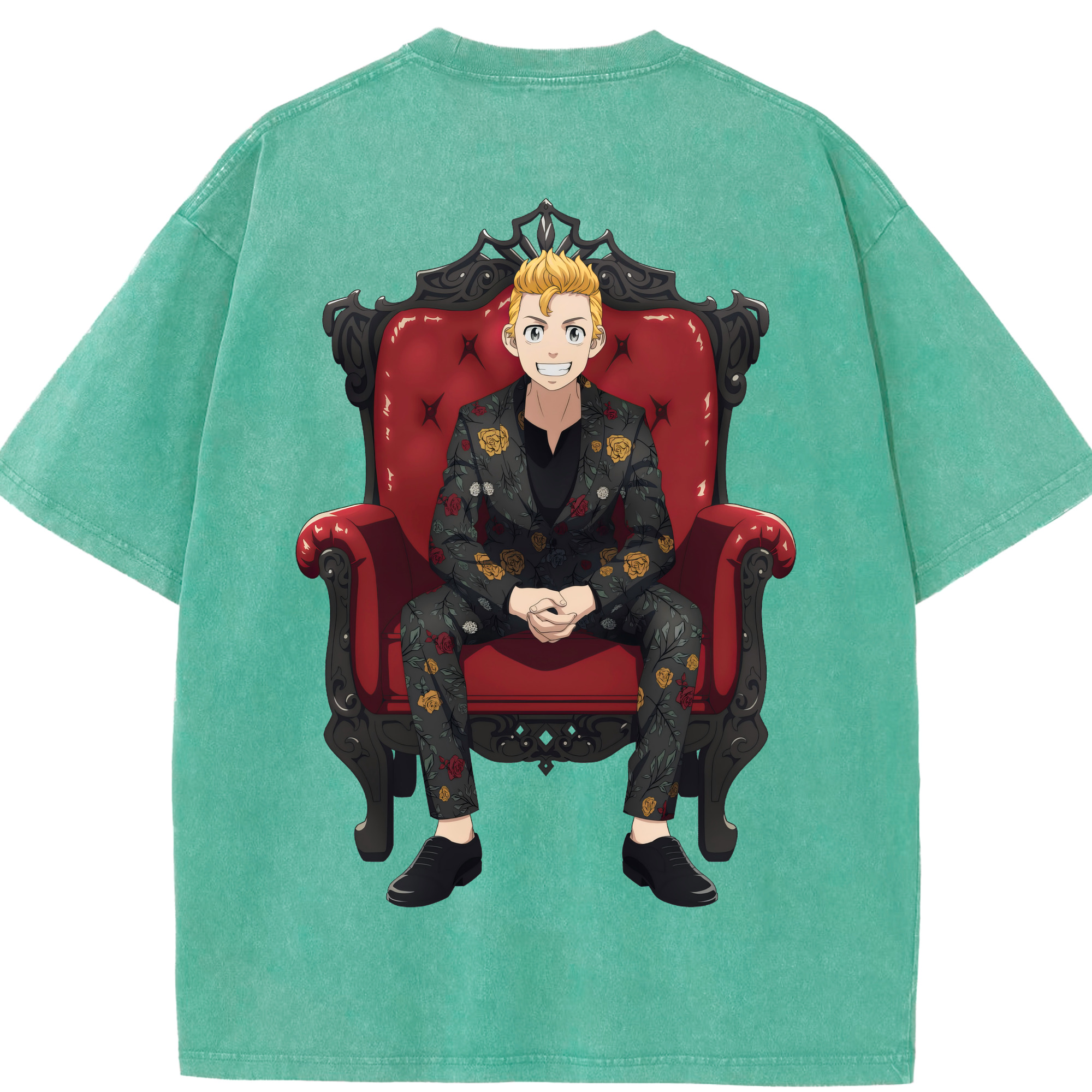 （画像用） 東京リベンジャーズ Tokyo Revengers 綿100% ヴィンテージ風 半袖Tシャツ（背面プリント）
